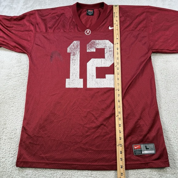 Nike Alabama Crimson Tide Jersey Mens Large Red Football #12 Team Mesh READ - Picture 7 of 10